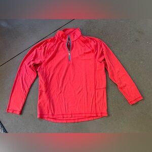 Tommy Bahama Red and Teal Quarter-Zip Pullover